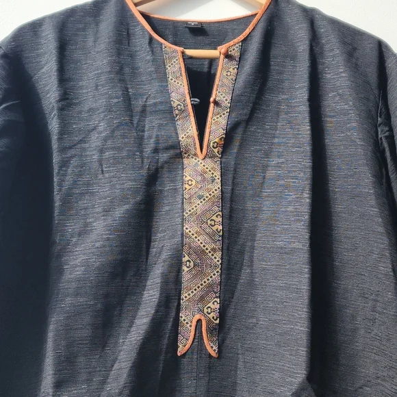 Vintage Silk Viscose Tapestry Jacquard Blouse - Picture 2 of 8